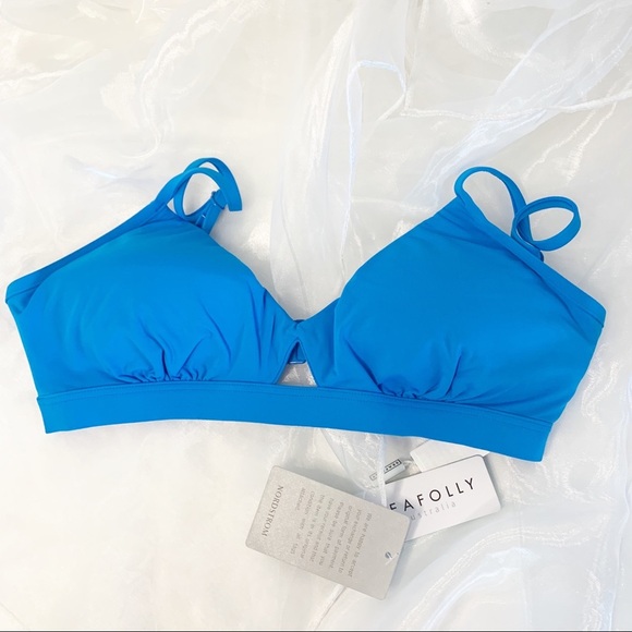 SEAFOLLY
Active Hybrid Bralette Bikini Top.Electric Blue USA Size 4 - Picture 4 of 9